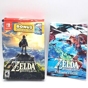Zelda Breath of the‎ Wild Nintendo Switch OEM Box With Explorer Guide No Game